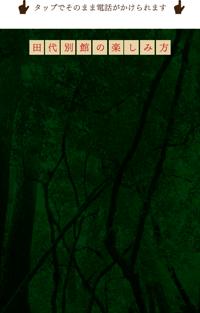 田代別館の楽しみ方