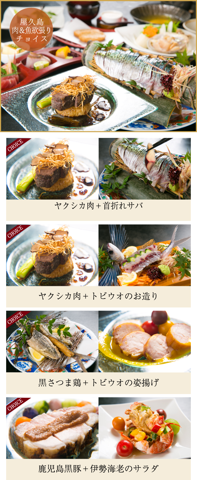 屋久島肉＆魚欲張りチョイス